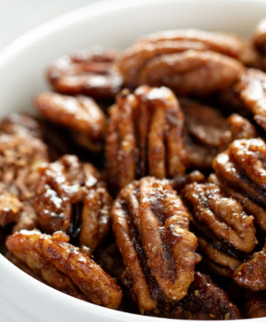 Noix de pécan caramélisées