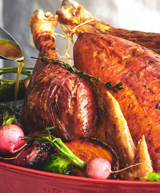 Poulet farci, sauce cognac « Gravy »
