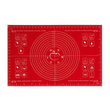 Tapis à pâtisserie antiadhésif en silicone de 40x62cm rouge Mastrad