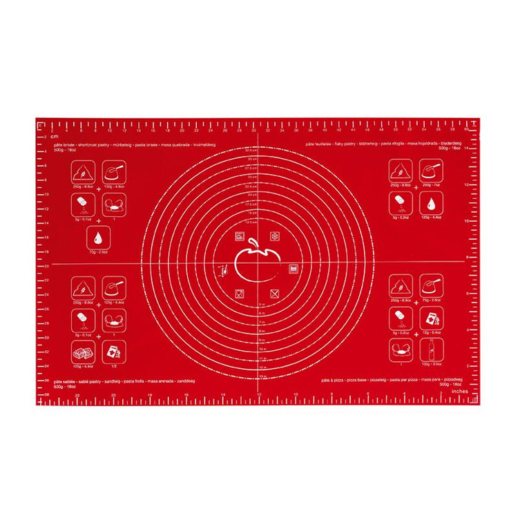Tapis à pâtisserie antiadhésif en silicone de 40x62cm rouge Mastrad