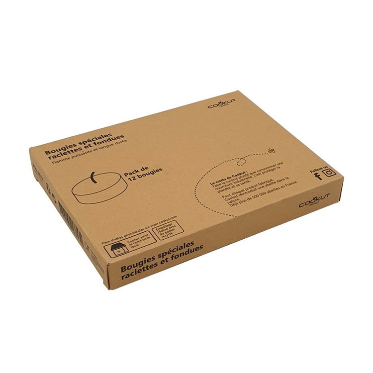 Pack de 12 bougies à raclettes Cookut