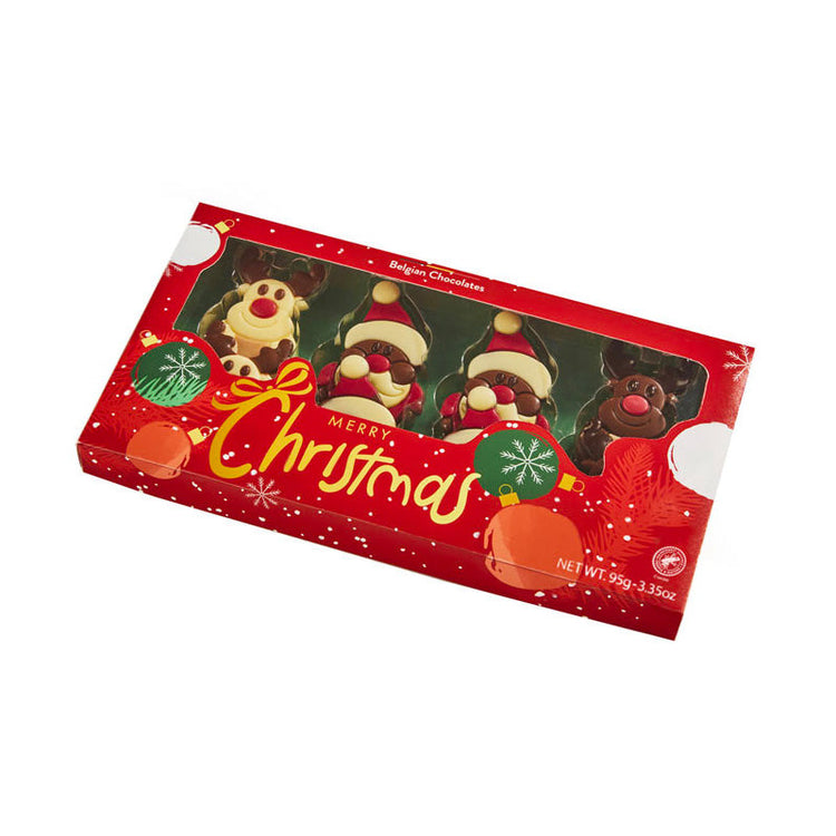 Coffret personnages de Noël en chocolat 95g Ickx