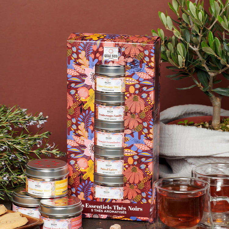 Coffret Les Essentiels 5 thés noirs Quai Sud
