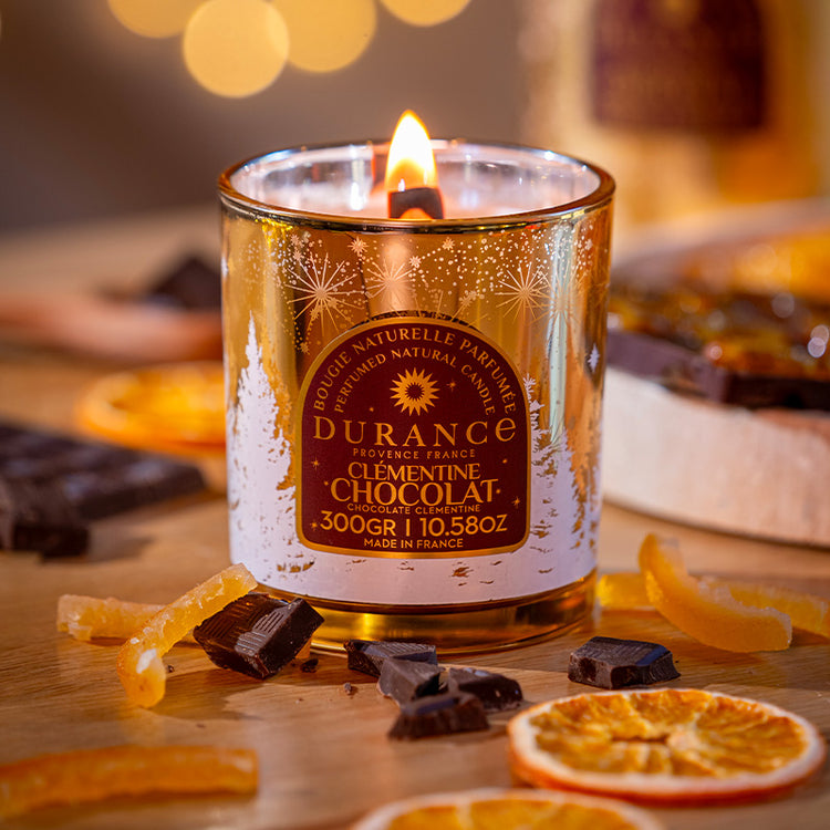 Bougie naturelle parfumée Clémentine Chocolat 300gr Durance