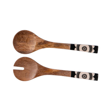 Couvert à salade en bois 30cm Zanzibar Table Passion