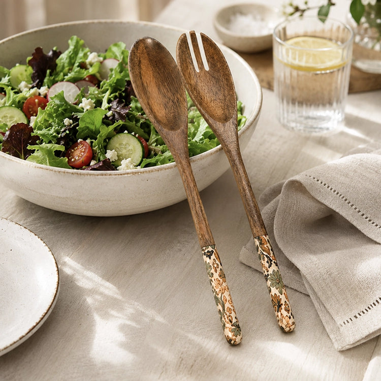 Couverts à salade en bois de manguier de 28 cm Alba Table Passion