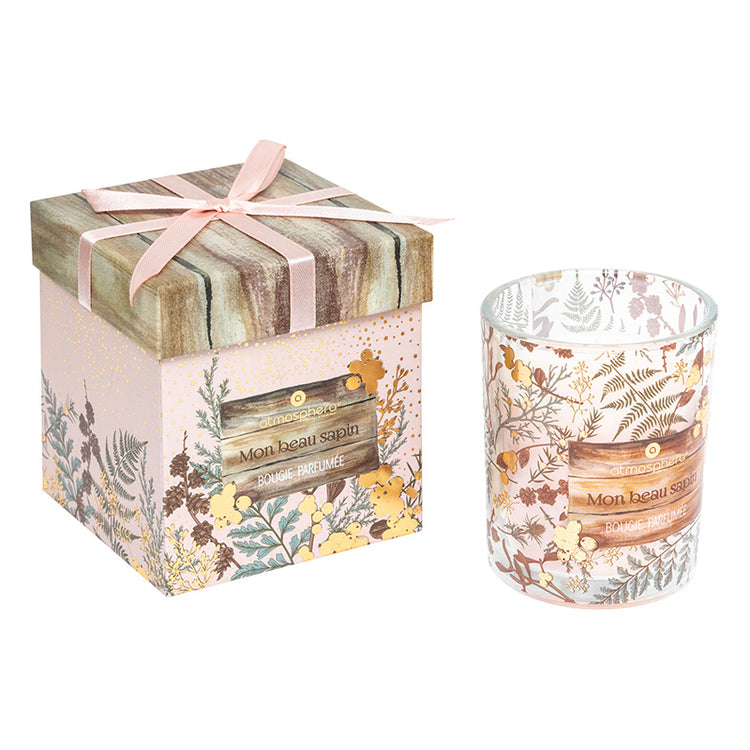 Bougie parfumée en verre 210g rose Secret des Bois Feeric Lights & Christmas