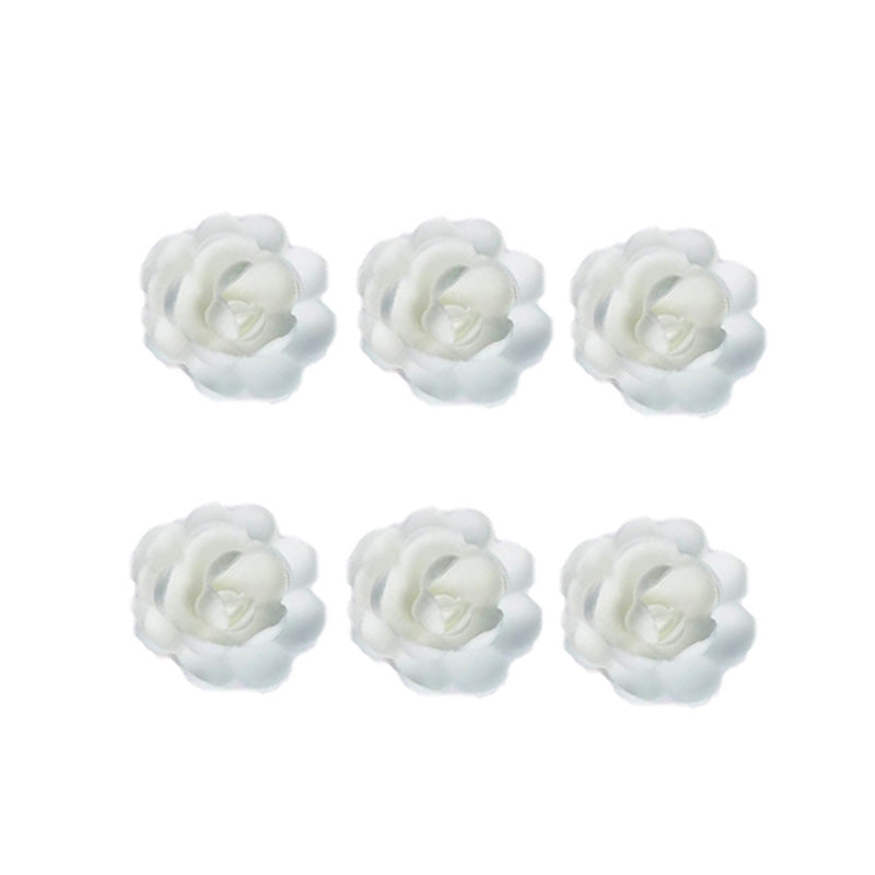 6 grandes roses en azyme blanche Patisdecor
