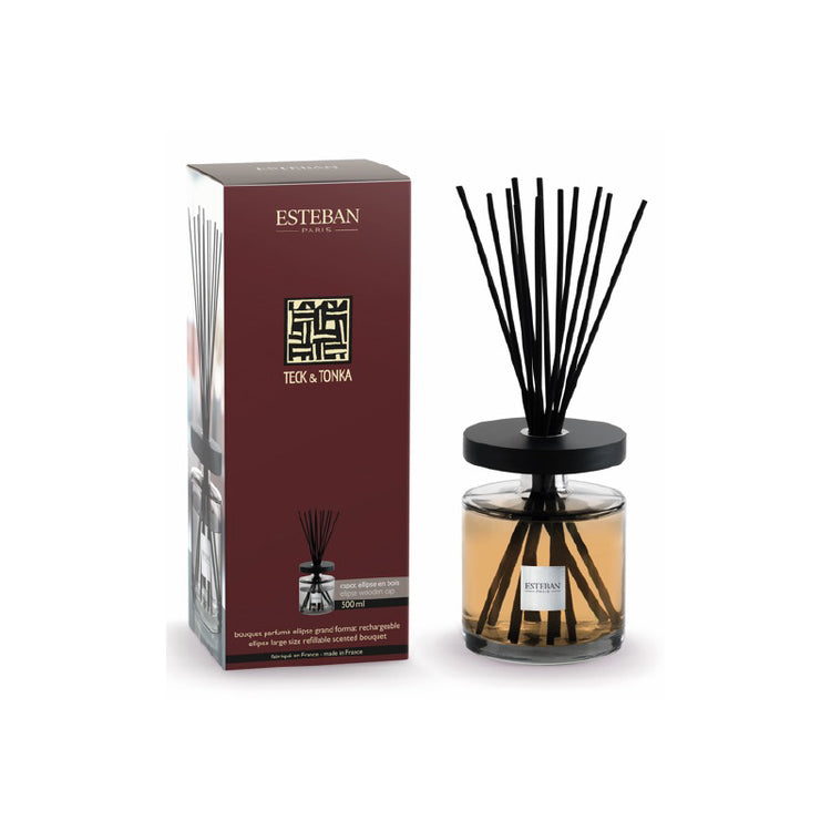 Bouquet parfumé rechargeable teck et tonka 500 ml Ellipse Esteban