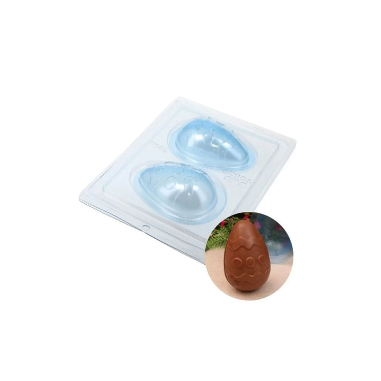 Moule 3D pour chocolat en forme d'oeuf en 3 parties Patisdecor