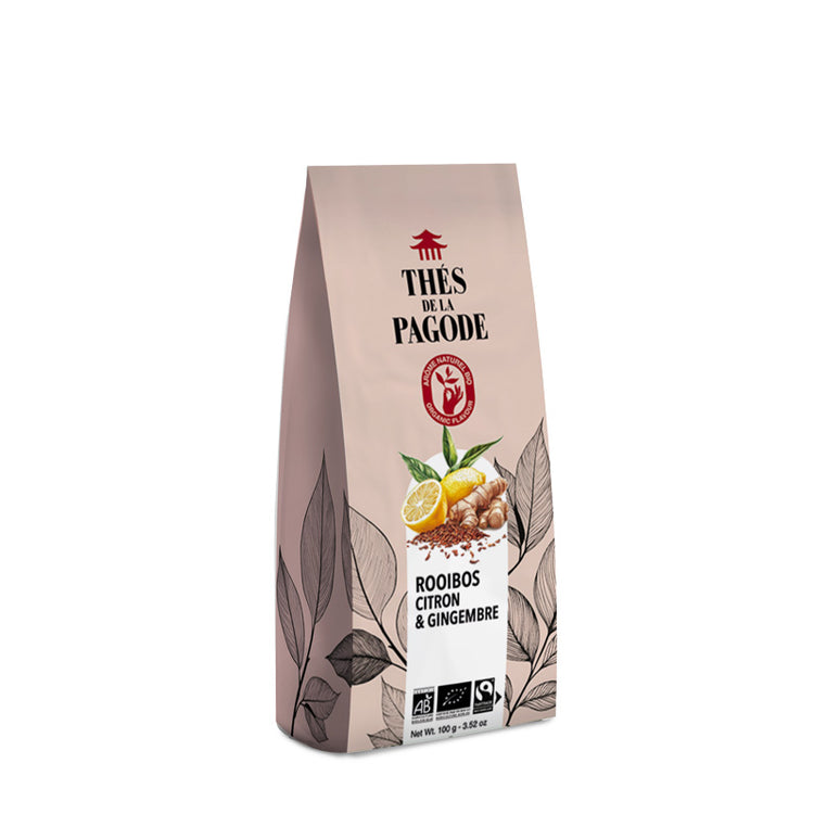 Rooibos citron gingembre bio 100g Thés de la Pagode