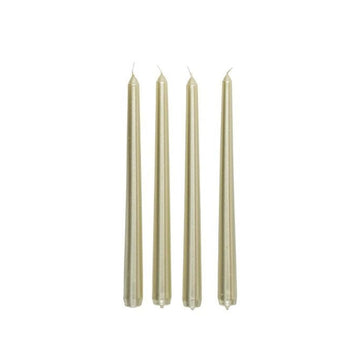 4 bougies bâton 25cm Or Satiné Feeric Lights & Christmas