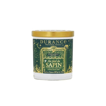 Bougie parfumée cire naturelle mèche coton 180 g Au pied du sapin Durance