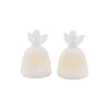 Lot de 2 anges LED décoratifs en cire 10cm blanc AOC