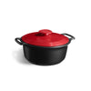 Cocotte ronde céramique induction 5,5 L Noir Rouge Sublime+ Emile & Co