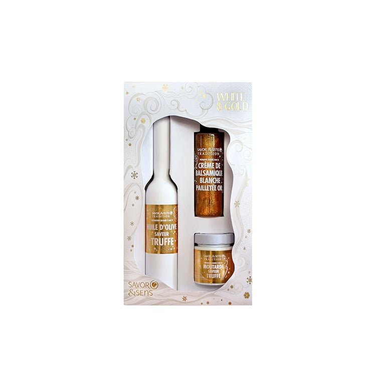 Coffret white and gold épicerie fine artisanale Savor Creation