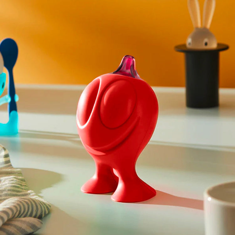 Sucrier à bec verseur en résine thermoplastique rouge Gino Zucchino Alessi