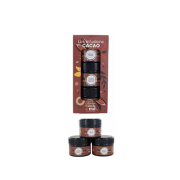Coffret de 3 boîtes de 22g d’infusions au cacao Comptoir Français du Thé