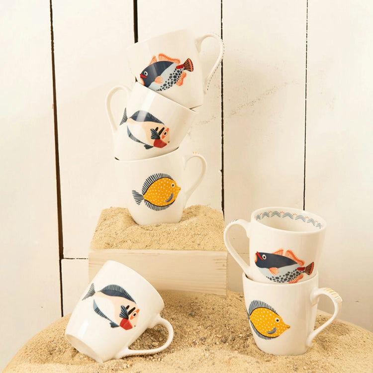 Coffret de 6 tasses en porcelaine 23cl Lorient Table Passion