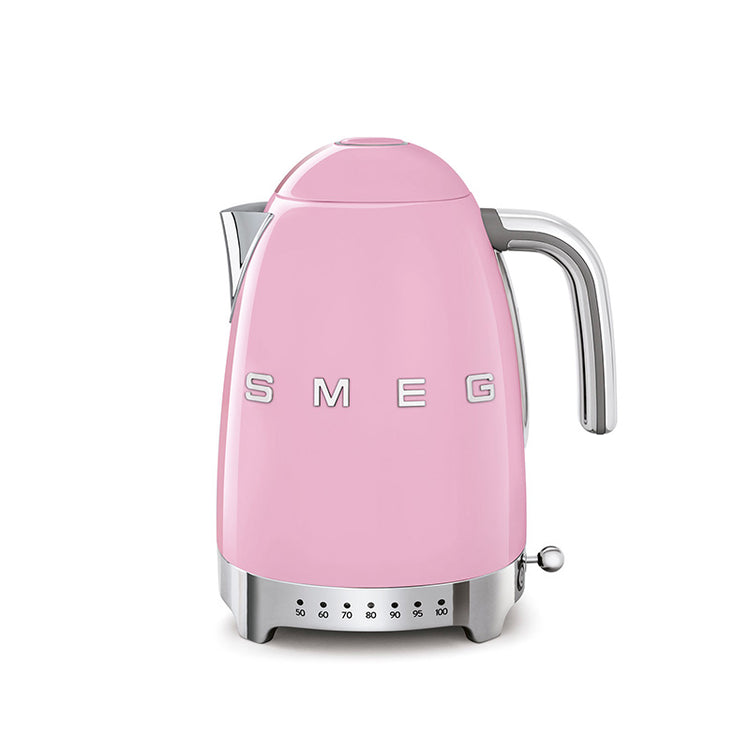 Bouilloire à température réglable Rose Années 50 Smeg