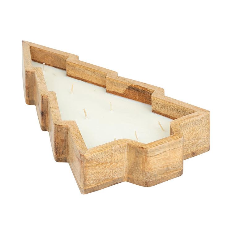 Bougie parfumée en forme de sapin en bois 710 g Feeric Lights & Christmas