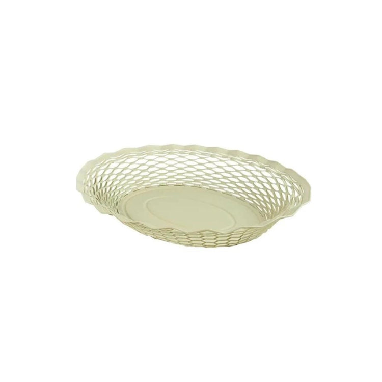 Corbeille ovale en inox Vanille So Cuisine