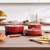 Couvercle en inox 24 cm rouge La Merveilleuse Cookut