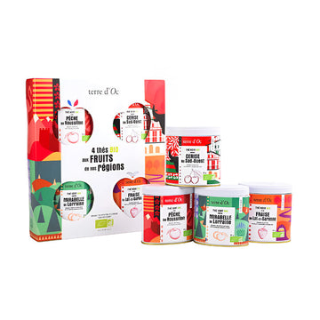 Coffret 4 thés Bio Aux Fruits De Nos Régions Terre d'Oc