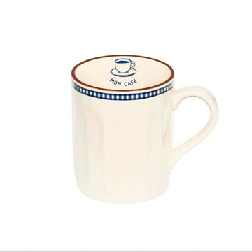 Mug grès motif vichy 32 cl Brunch Table Passion