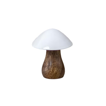 Champignon en bois manguier et émail S Be Home