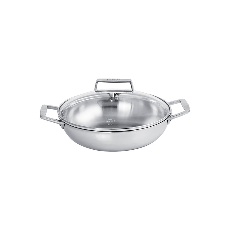 Plat sautoir en inox 24 cm Castel'Pro Cristel