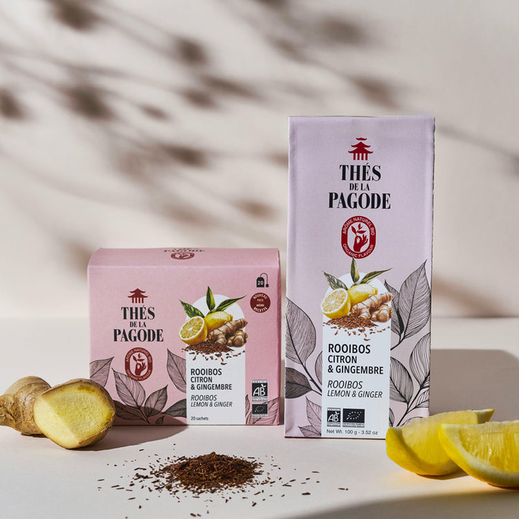 Rooibos citron gingembre bio 100g Thés de la Pagode