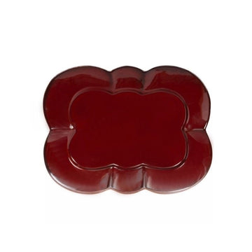 Plat grès fin 20x15,5 cm Rouge Chado Table Passion