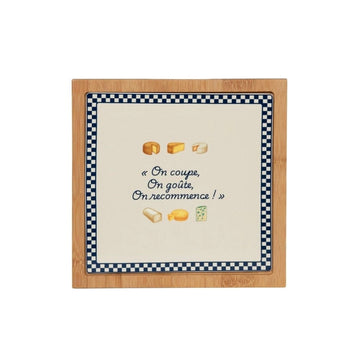 Plat carré à fromage céramique 26x26 cm Bleu Table Passion
