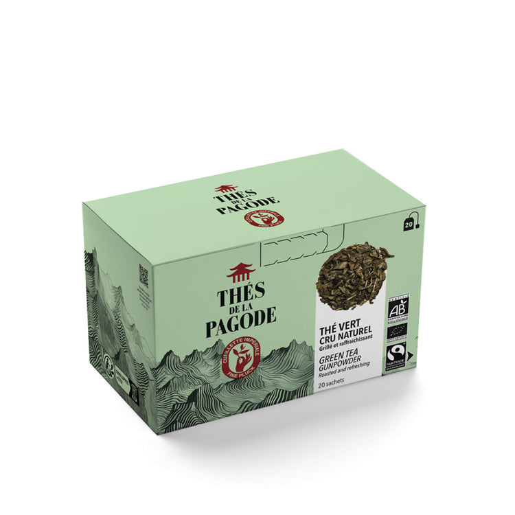 Coffret de 20 infusettes de thé vert cru naturel bio Thés de la Pagode