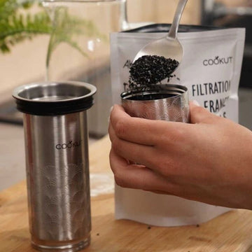 Recharge granulés charbon actif de coco pour carafe filtrante Cookut
