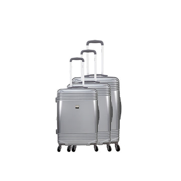 Set de 3 valises en polycarbonate recyclé anthracite Green Travel