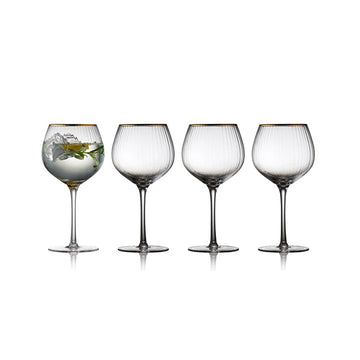 Boite de 4 verres de gin en verre de 65cl Palermo Gold Lyngby