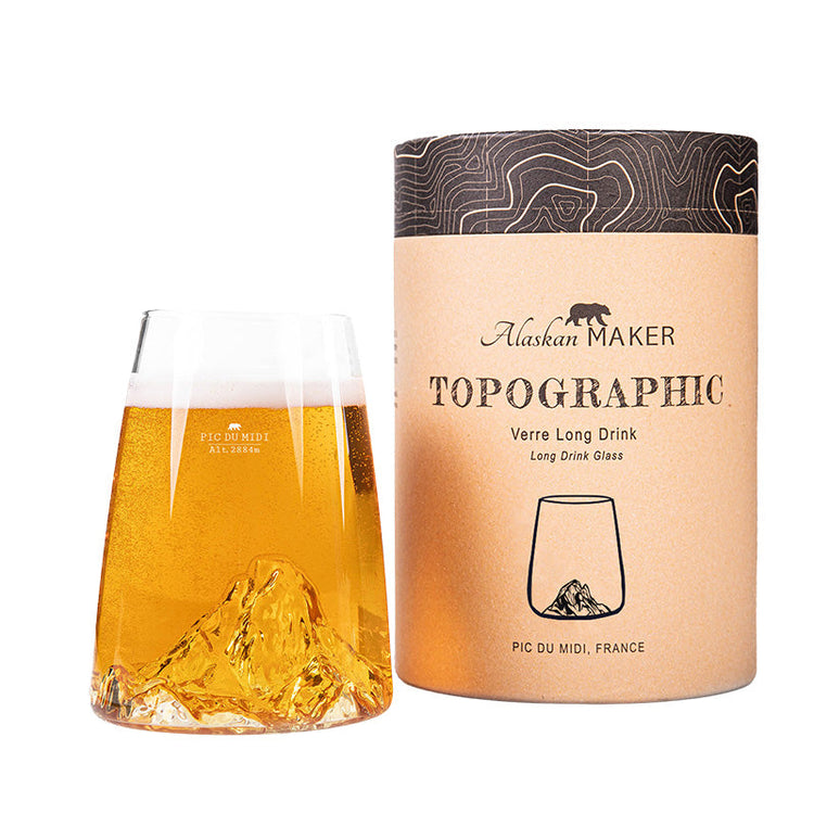 Verre design Pic du Midi 450ml Topographic Alaskan Maker