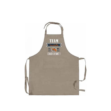 Tablier de cuisine Team Raclette 100% coton 72 x 90 cm Ficelle SDE