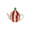Théière avec filtre grès 54 cl Rouge et crème Candy Table Passion
