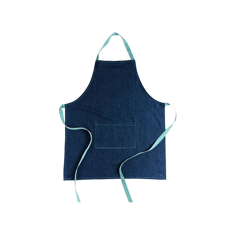 Tablier en coton pour homme Denim Turquoise Les Tabliers de Julie Andrieu