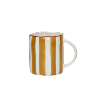 Mug en porcelaine 37,5 cl jaune Mykonos Pomax