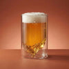 Verre double paroi borosilicate soufflé à la main 330 ml Blanc Topo Mont Blanc Millenium