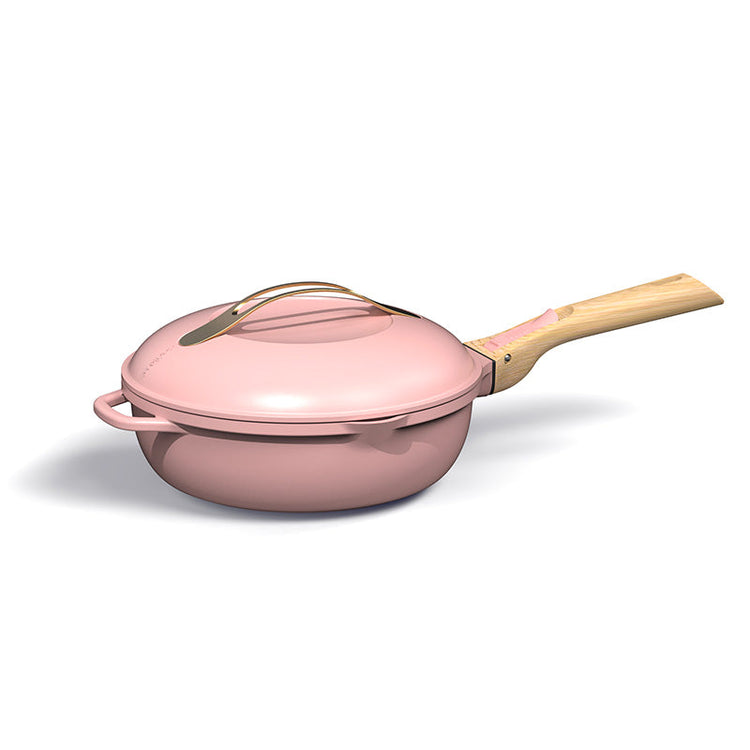 Poêle à tout faire en métal 24 cm rose La Fabuleuse Cookut