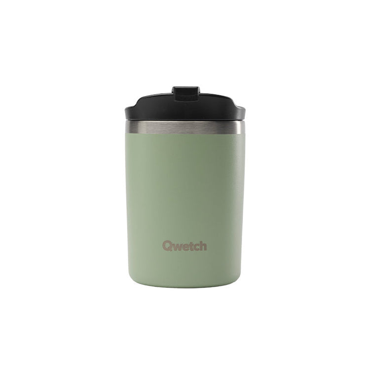 Mug isotherme en inox 240ml tilleul Travel Mug Qwetch
