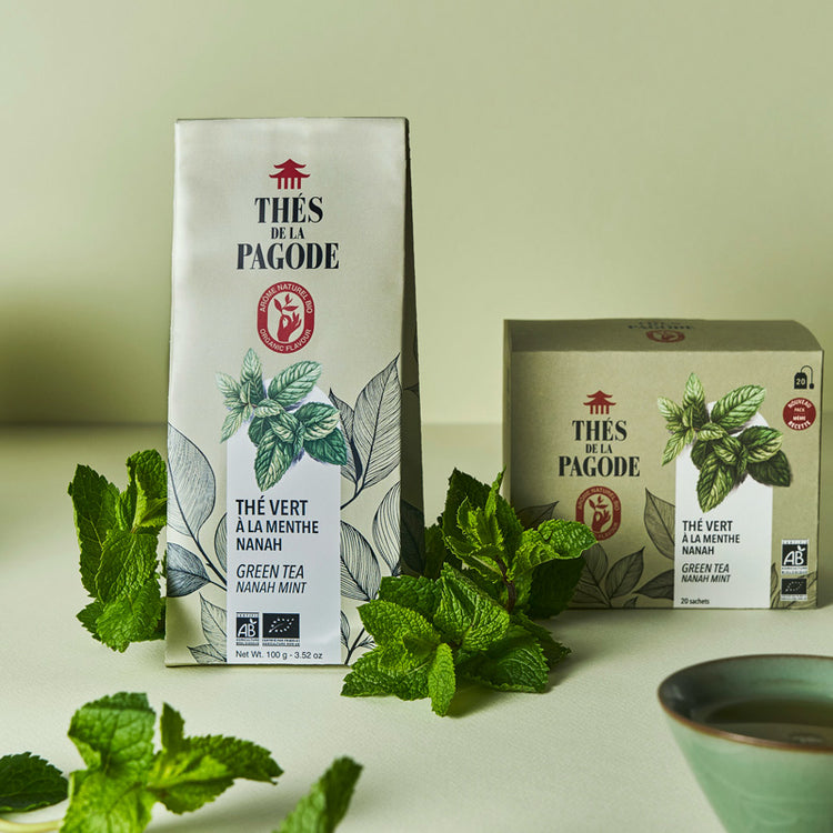 Thé vert menthe bio 100g Thés de la Pagode