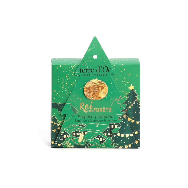Surprise parfumée sapin en céramique avec un concentré de parfum Roi des Forêts Terre d'Oc