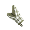 Set de 2 maniques en coton vert Gingheam Tiseco