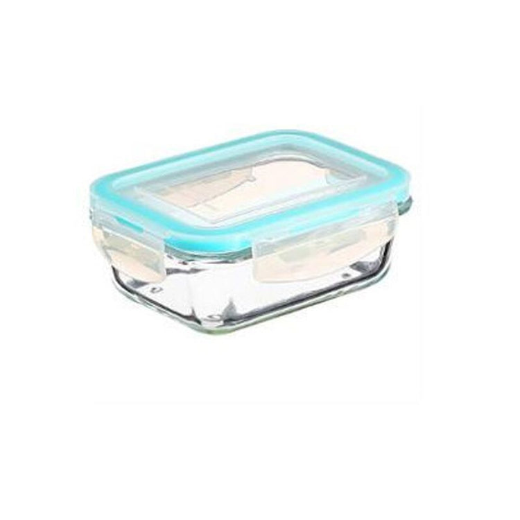Lot 3 boîtes hermétiques Verre rectangulaire 330 ml 800 ml 1730 ml Bleu ClipEat Five